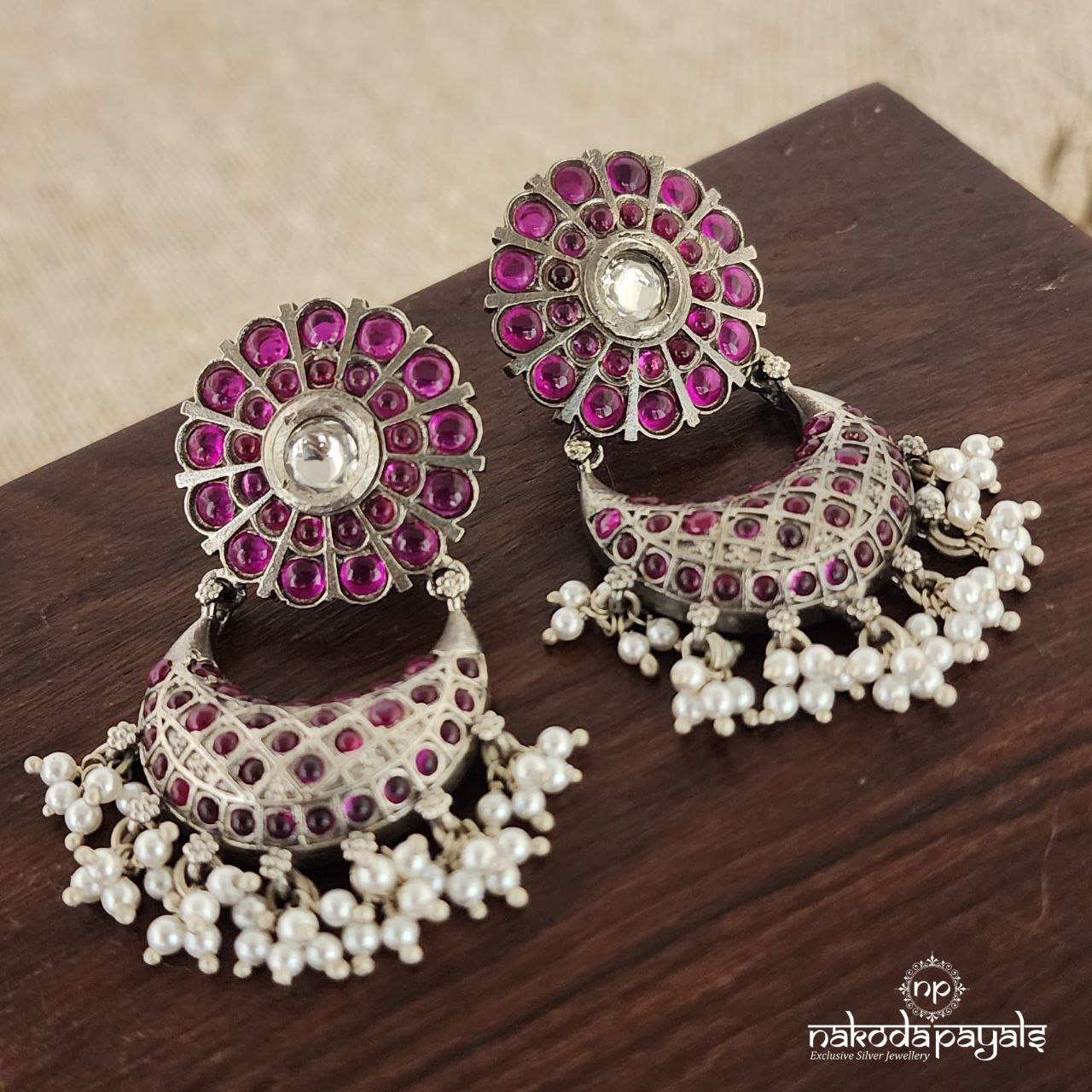 Floral Kemp Chandbali (C7443)