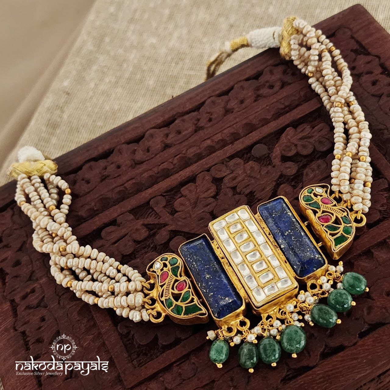 Lapis With Kundan Choker (N8760)