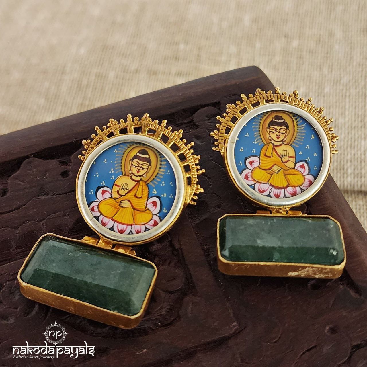 Painted Buddha Chandbali (DT0800)