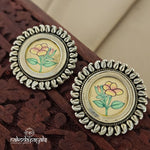 Appealing Floral Painted Studs (S8590)