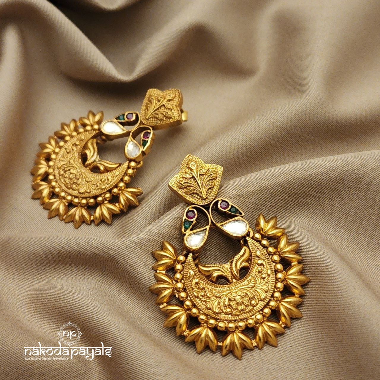Flary Kundan Chandbali (Ge6538)