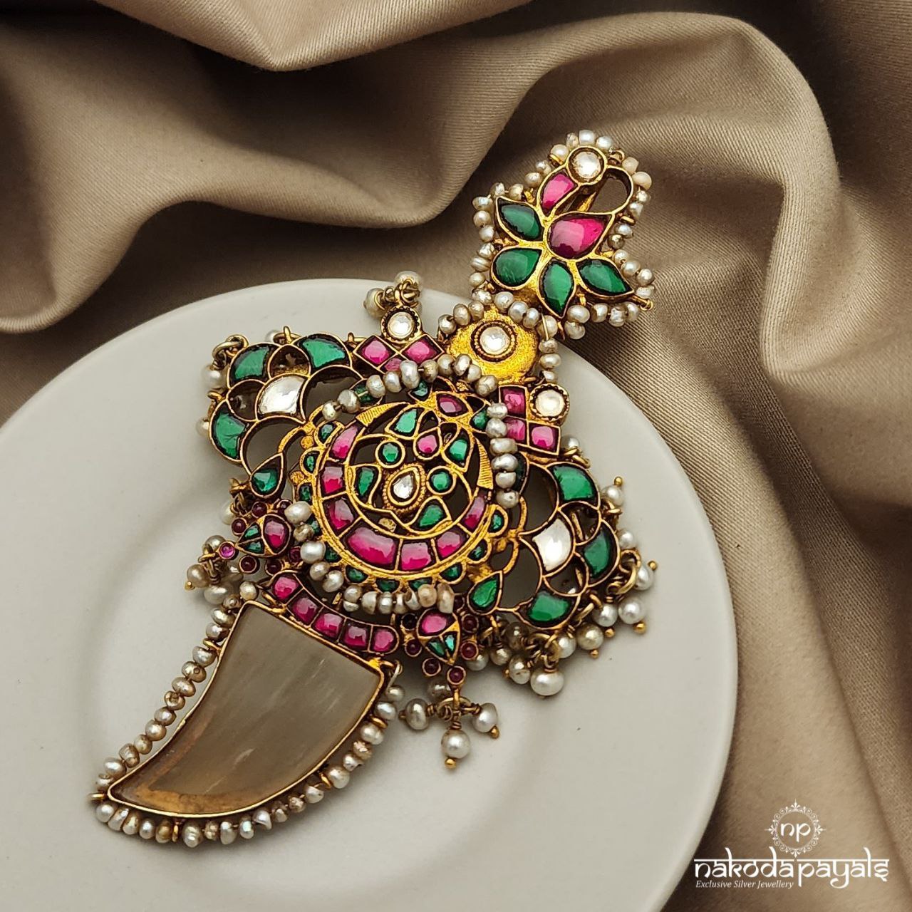 Peacock Kundan Puligoru Pendant (GP1571)