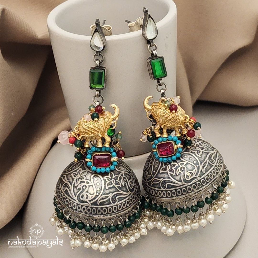 Contradictory Elephant Jhumka (DT0981)