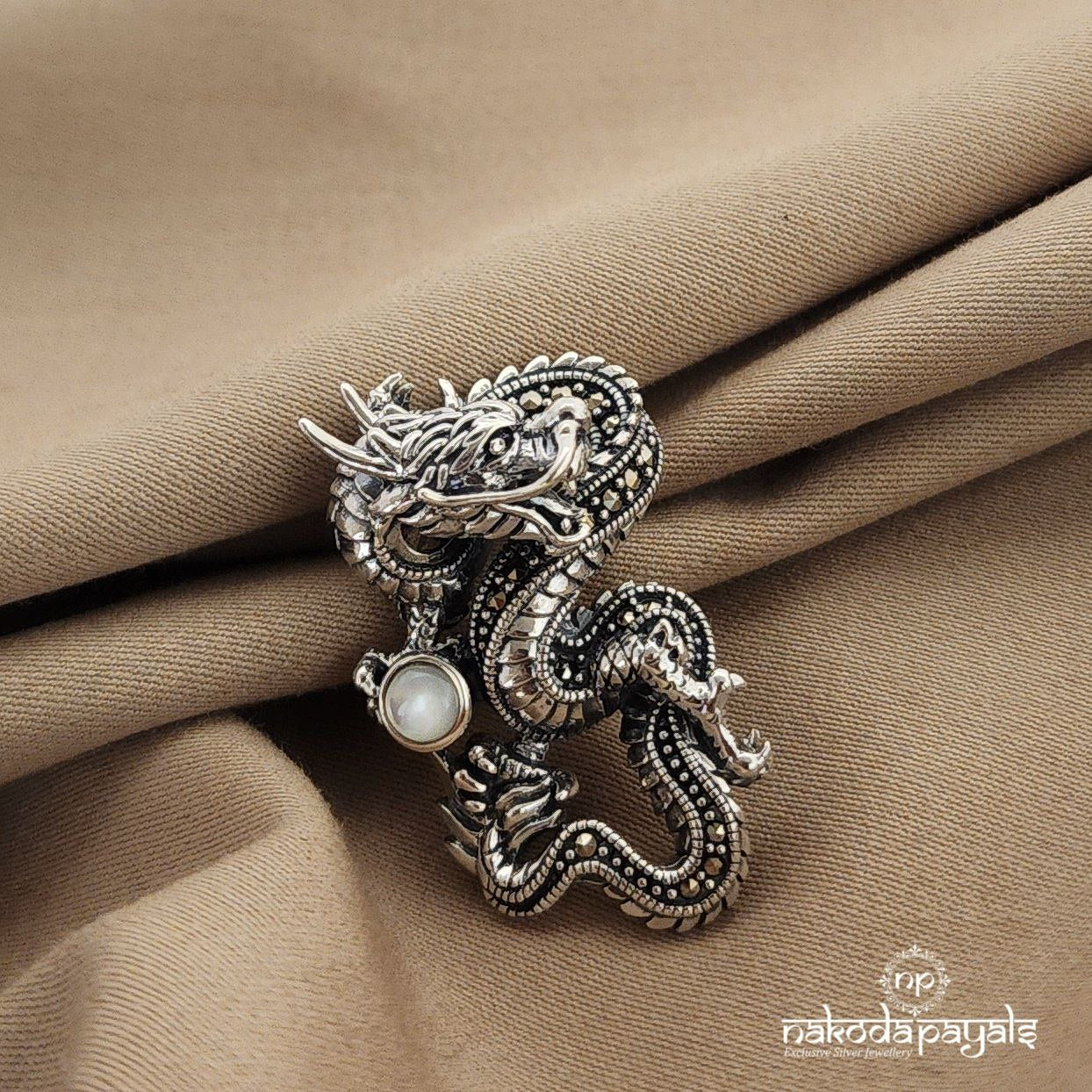 Marcasite Dragon Brooch (St2179)