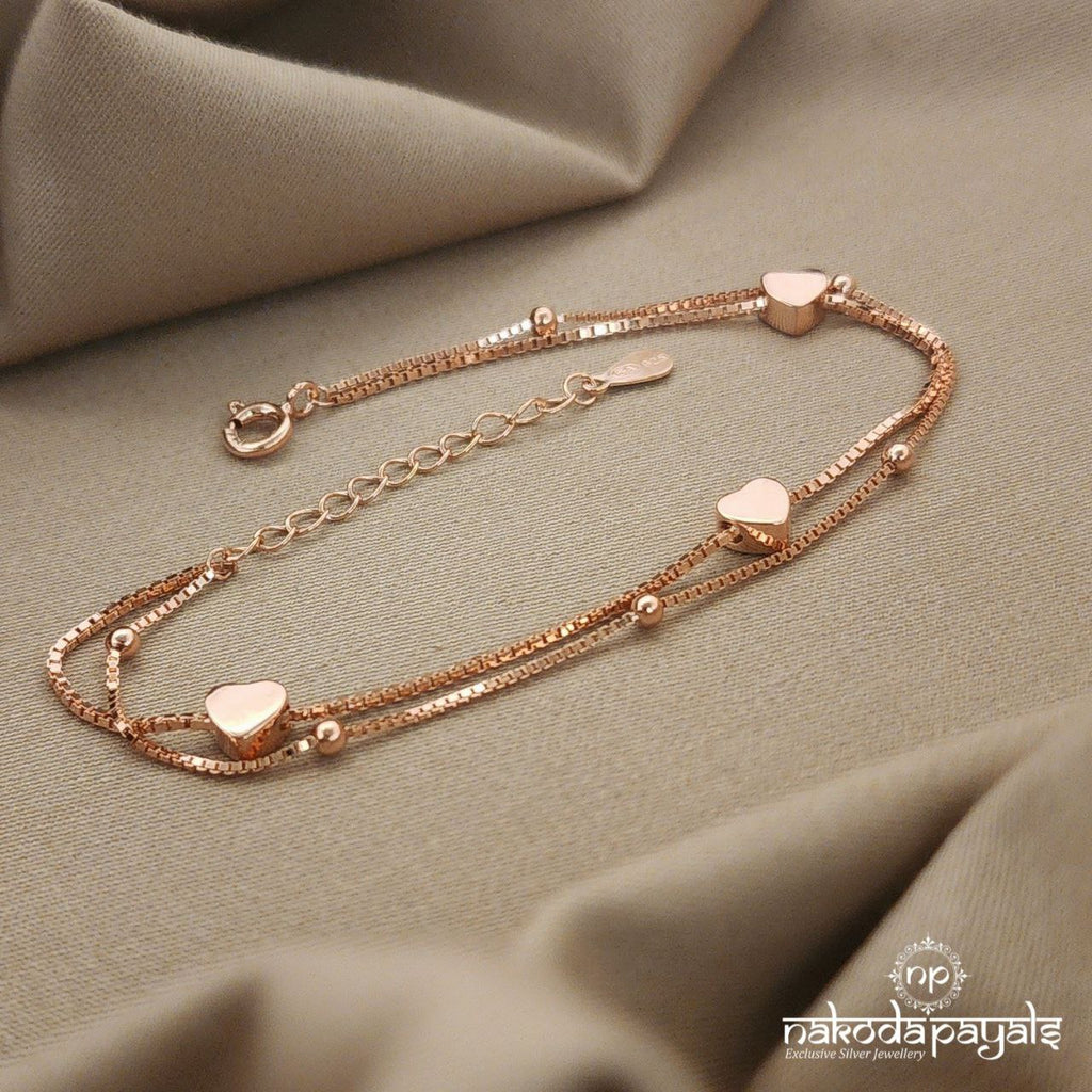 Rosegold Heart Bracelet (Br1365)