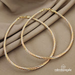 Twisted & Flexible Tri Tone Anklets (A4861)