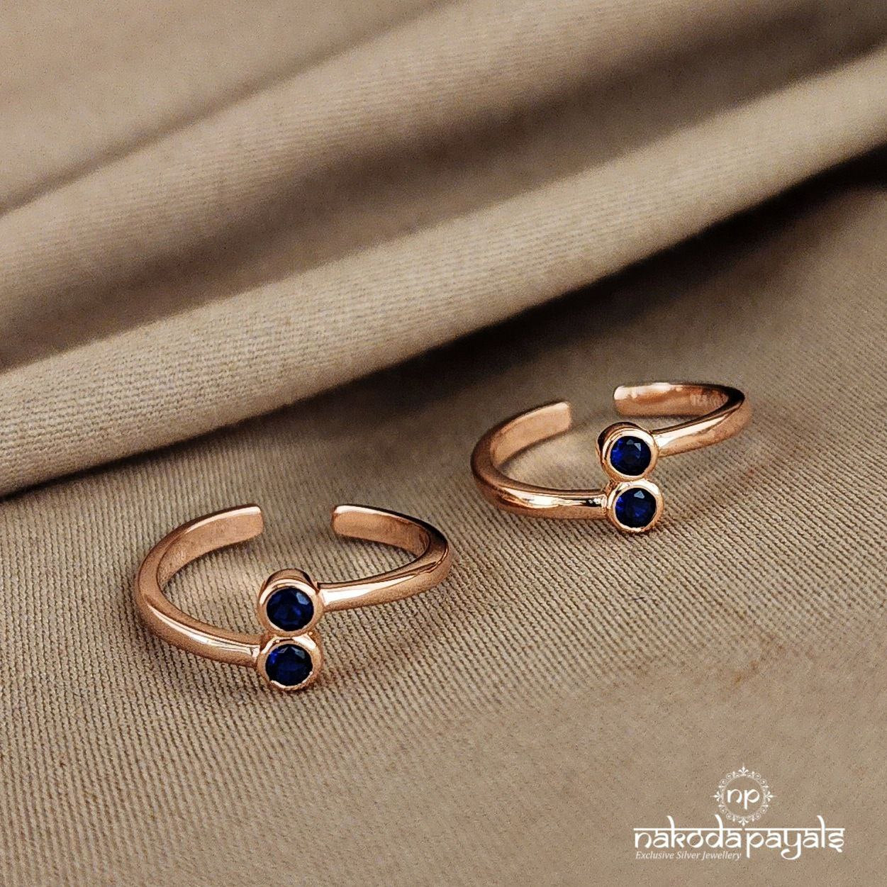 Twilight Blue Duo Toe Ring (T3001)