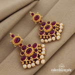 Pink Opulence Gold-Plated Earrings (Ge6871)