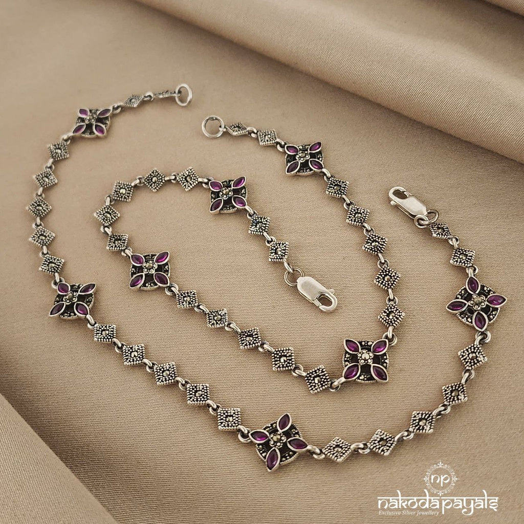 Rosette Marcasite Anklets (A4881)