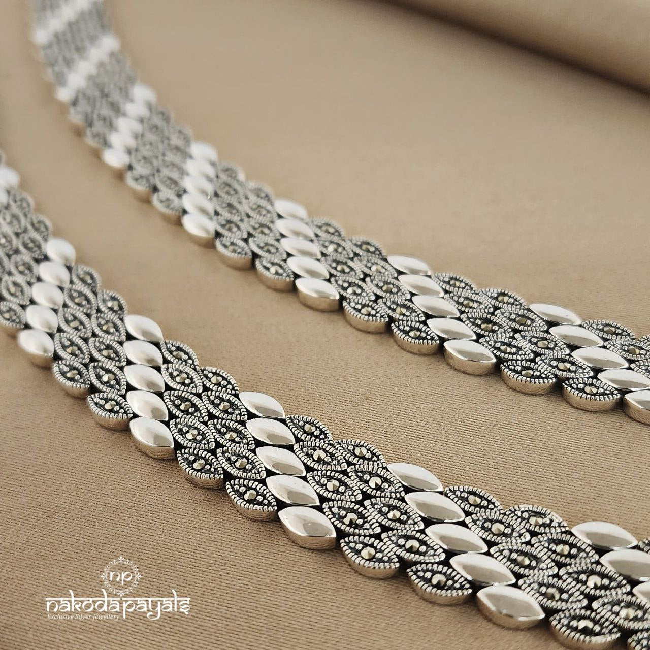 Linked Marcasite Anklets (A4989)