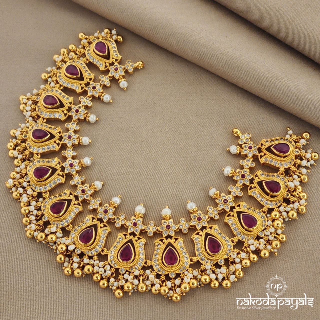 Resurgent Short pink Blush Neckpiece (Gn6850)