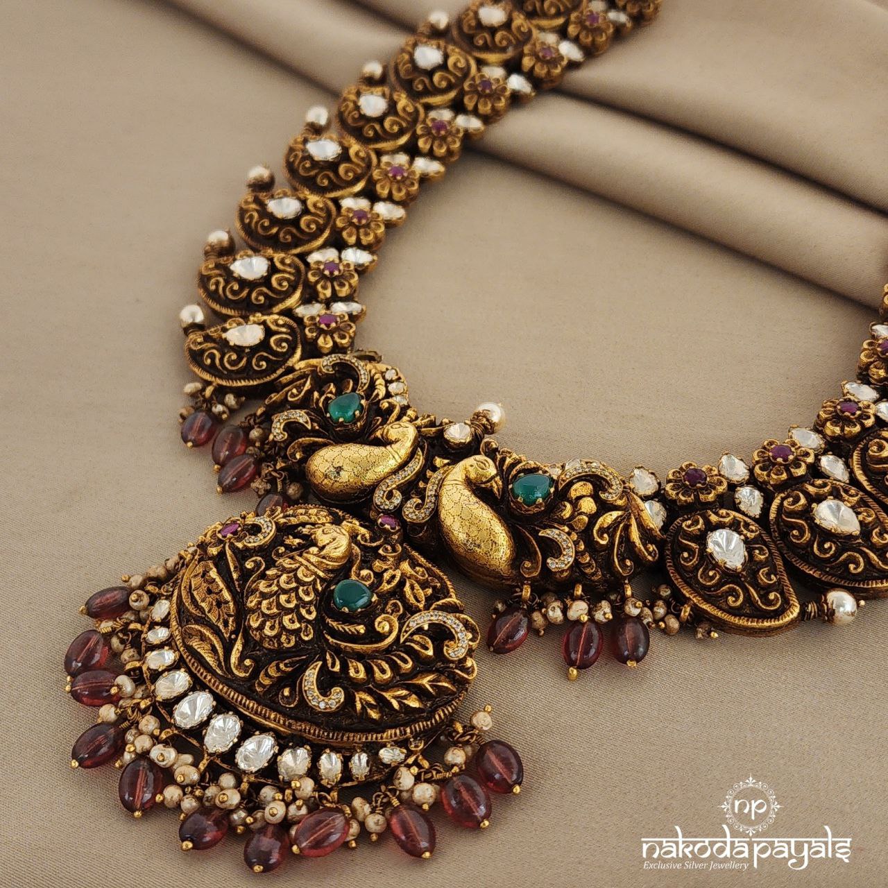 Nakashi Mango Worked Moissanite Long Neckpiece (Gn6861)