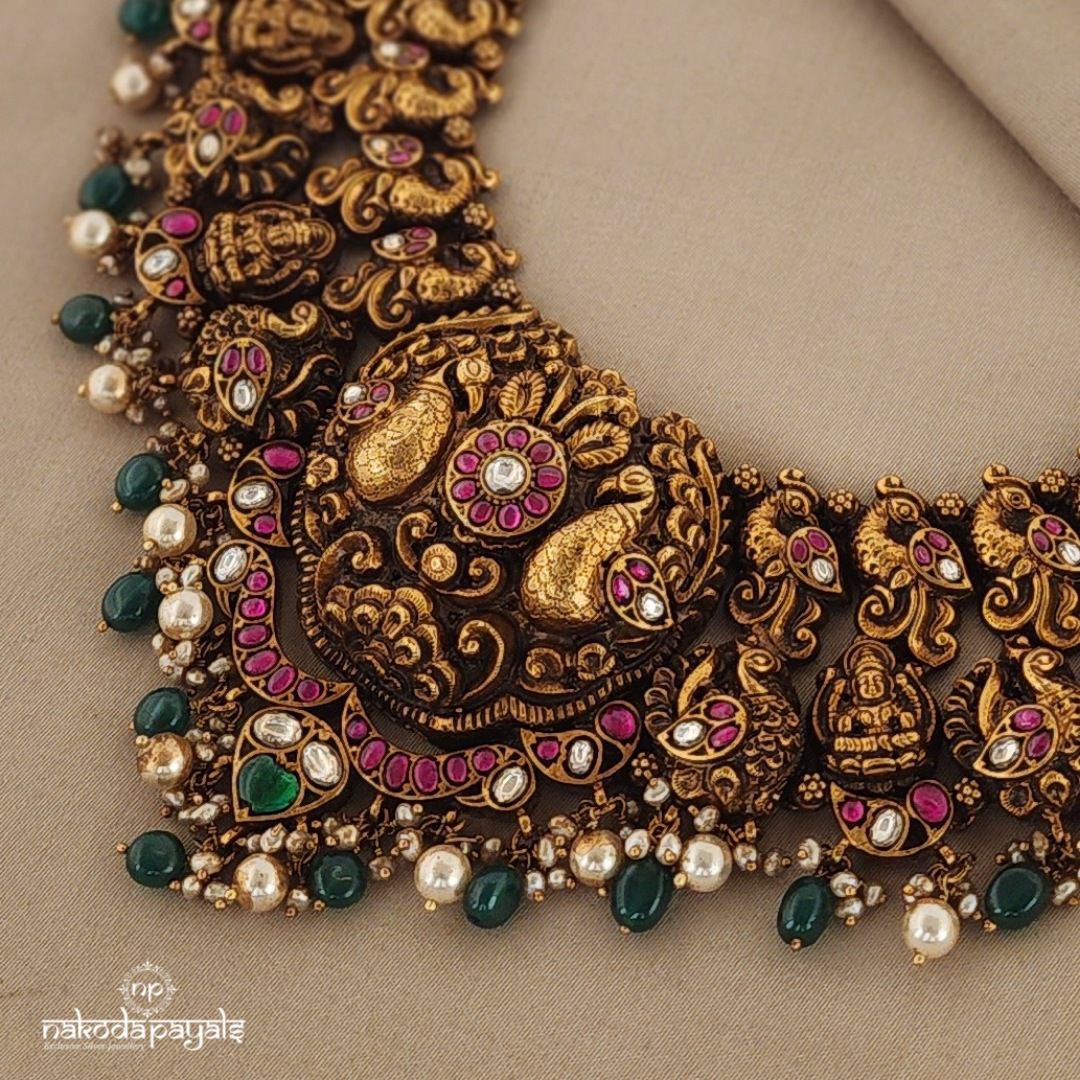 Wide peacock Kundan Neckpiece (Gn6872)
