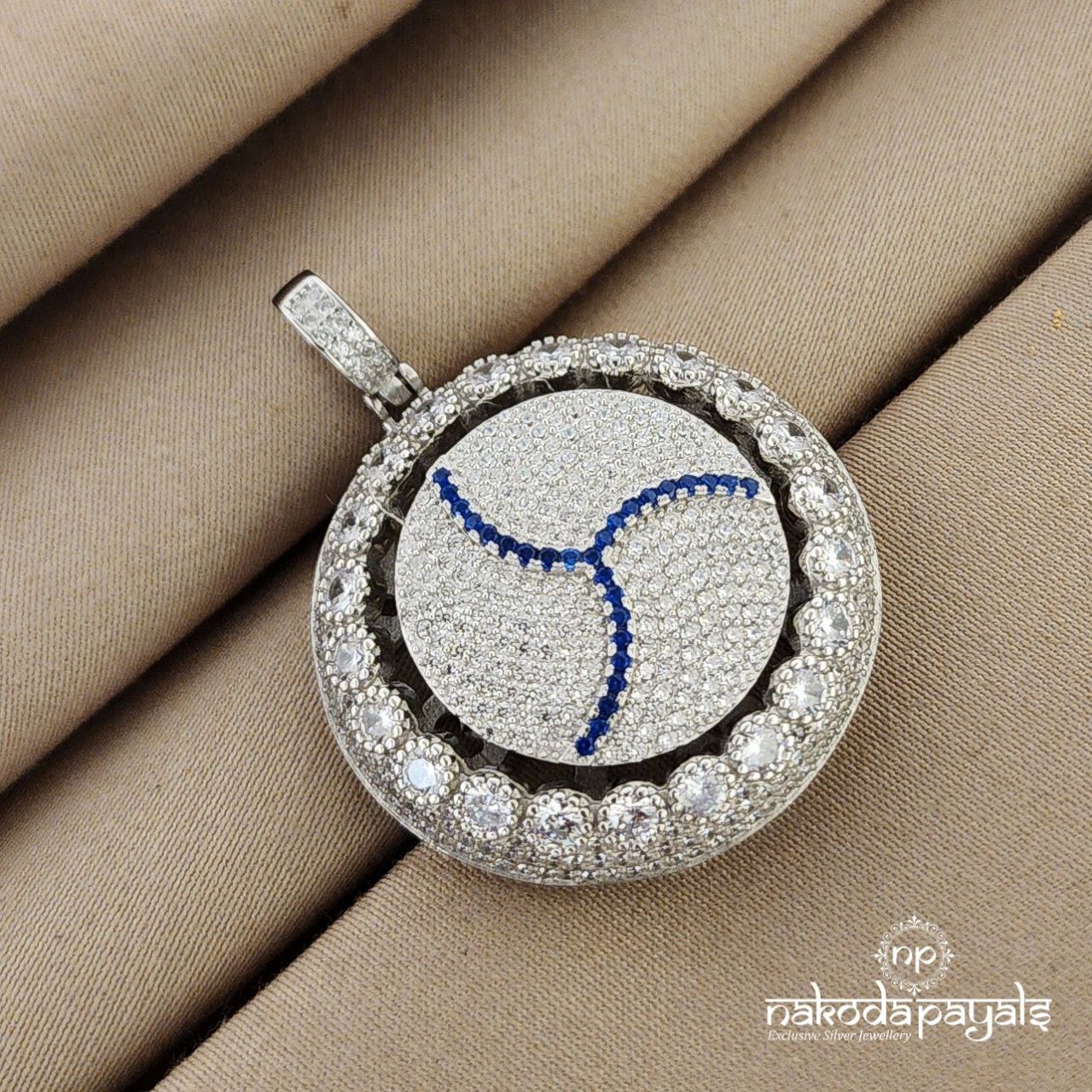 Rotating Blue Disc Pendant (P2104)