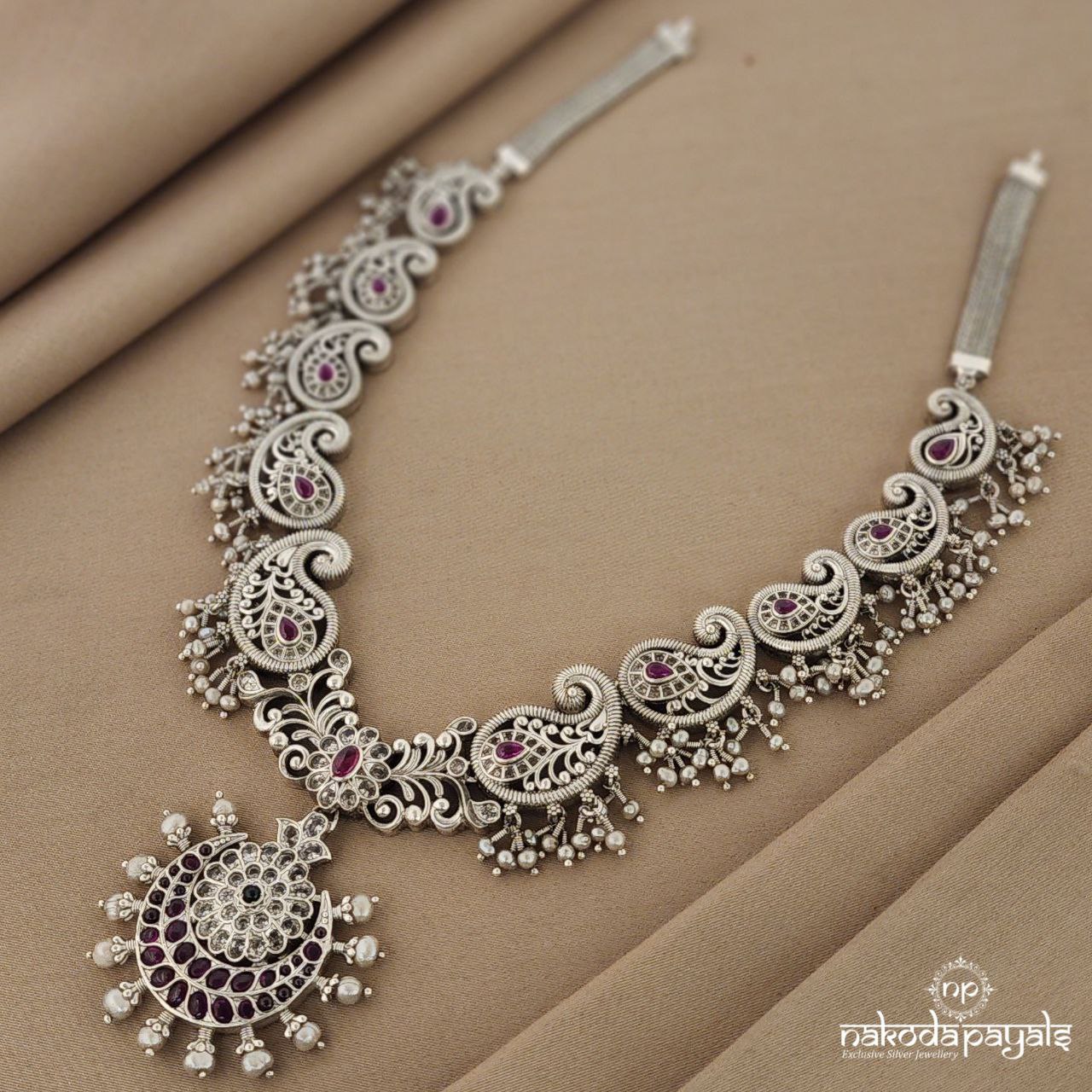 Mango shaped Beautiful Long Neckpiece (N9134)