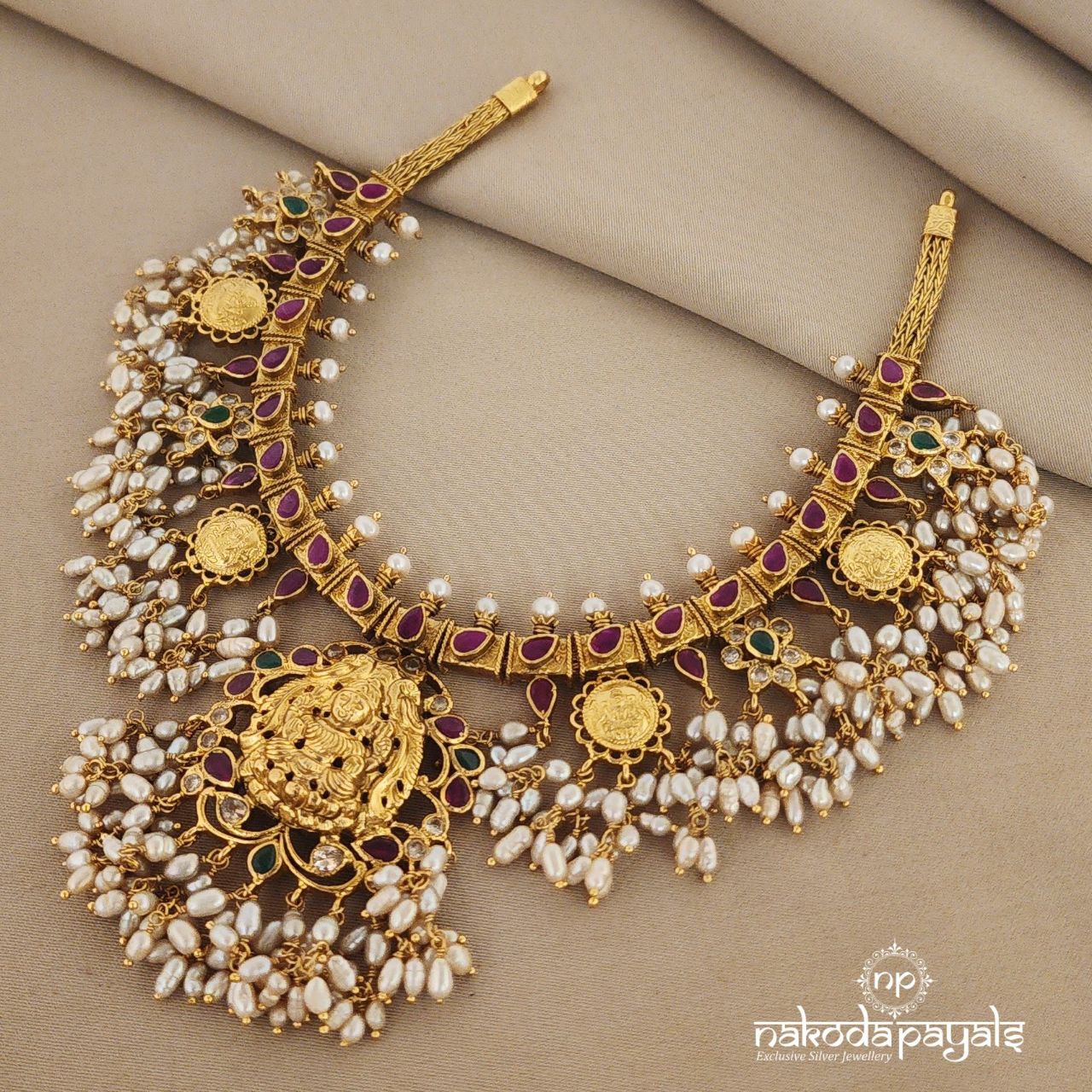 Mahalakshmi Guttapusalu Short Neckpiece (Gn888)