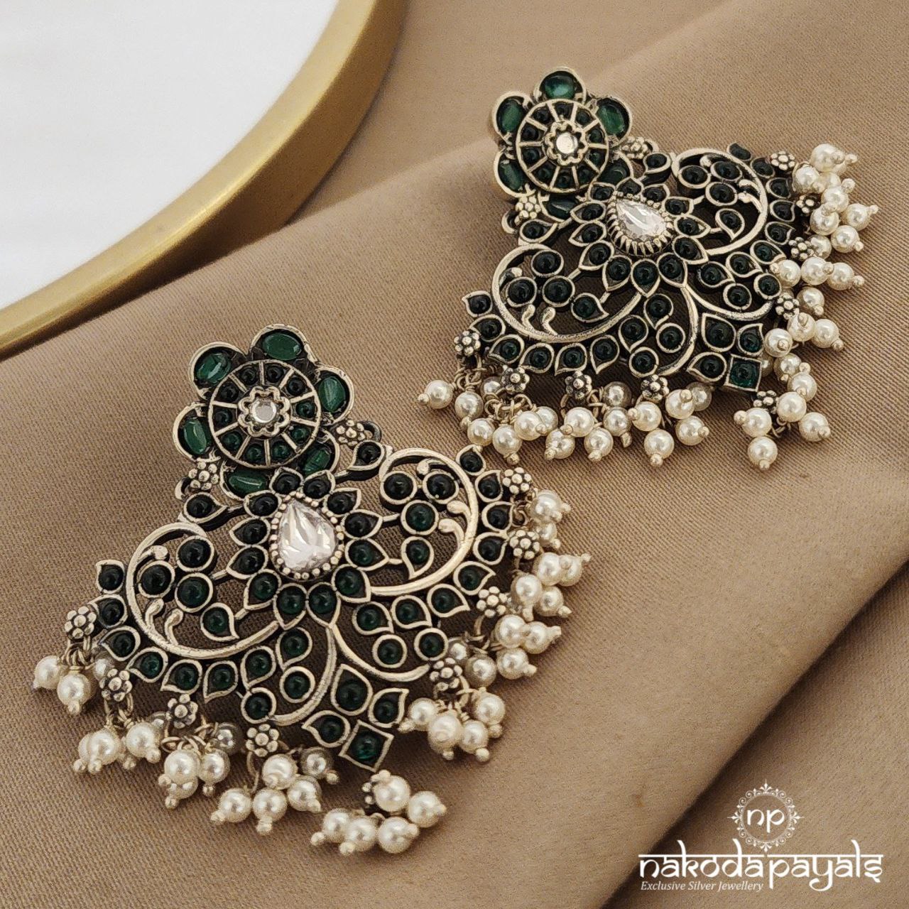 Greeny Kempu Chandbali (C8835)