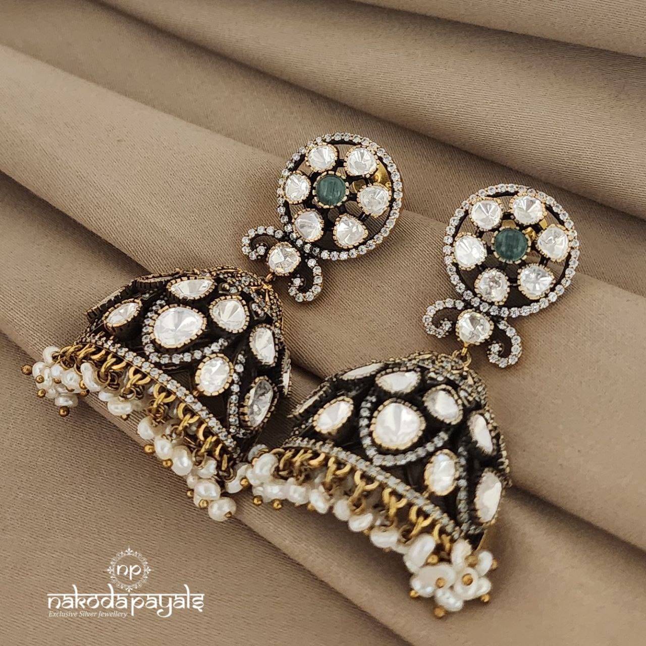 Beautiful Moissanite Jhumka (Ge7097)