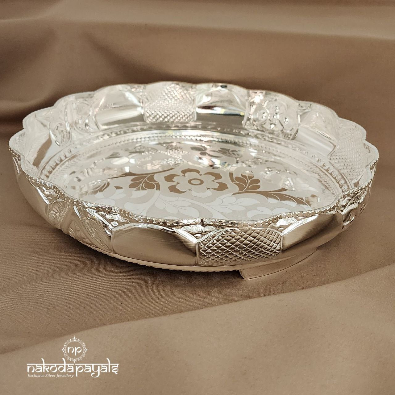 Floral Pooja Plate (Aa1143)