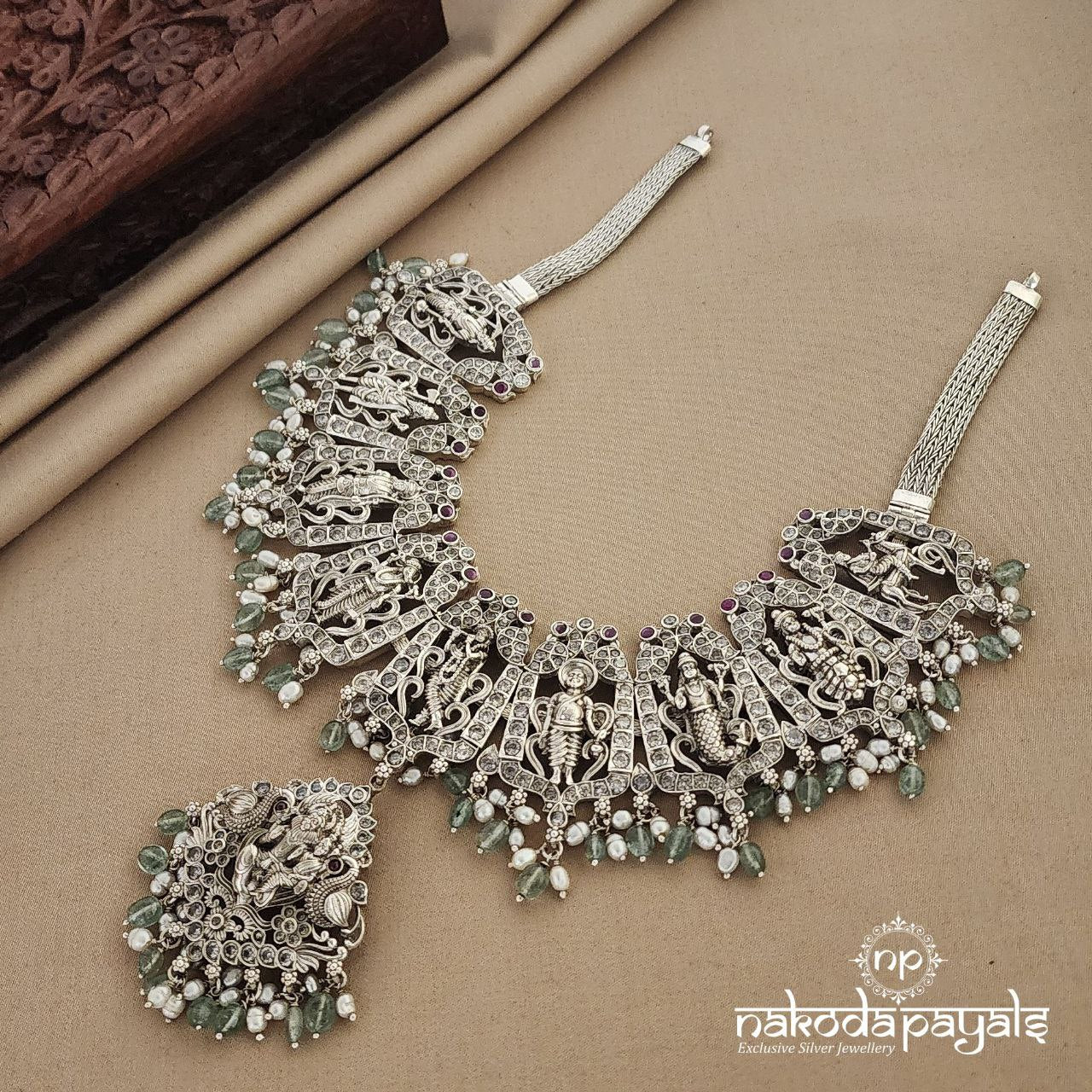 Dashavathar Short Neckpiece (N9554)