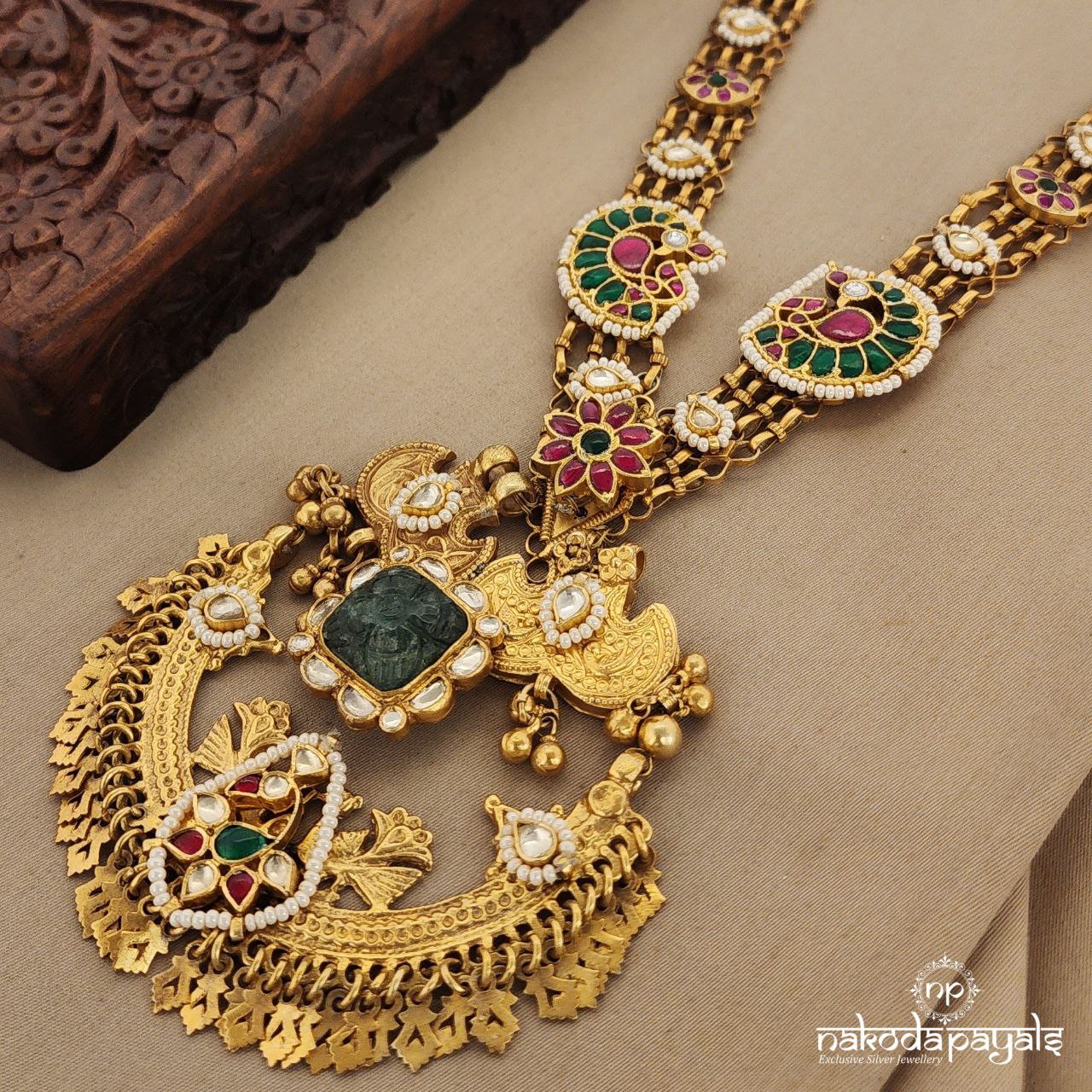 Gorgeous Kundan Floral Long Neckpiece(Gn7342)