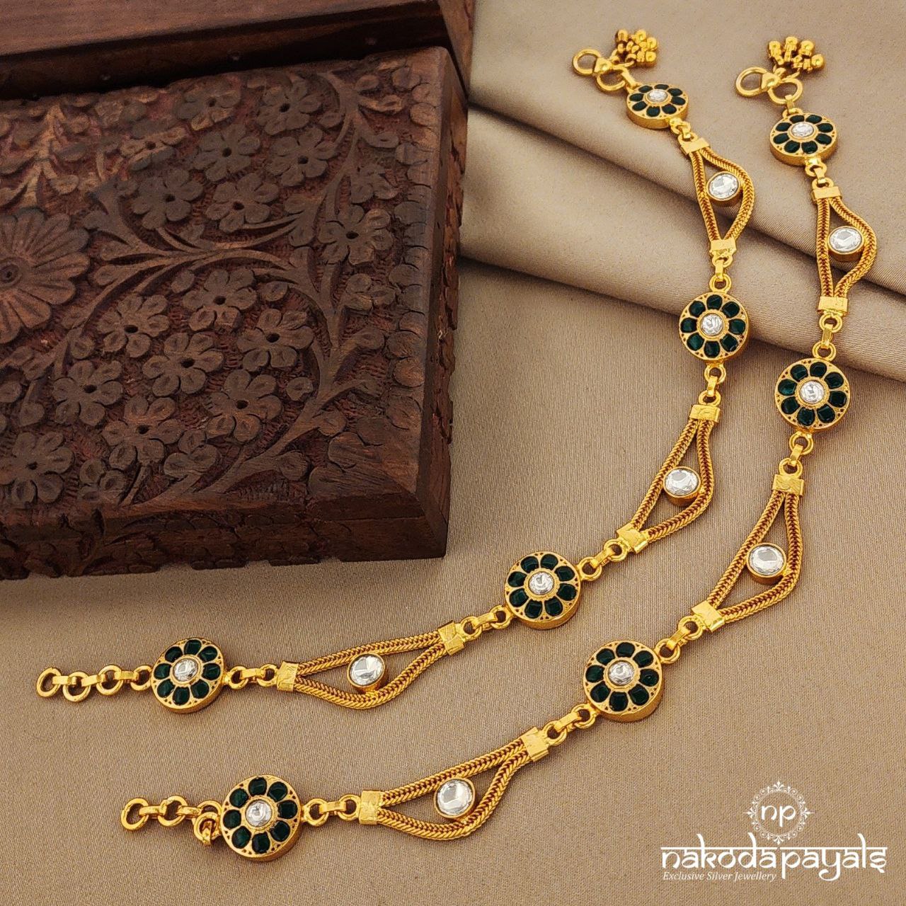 Resplendent Kundan Anklets (A5674)