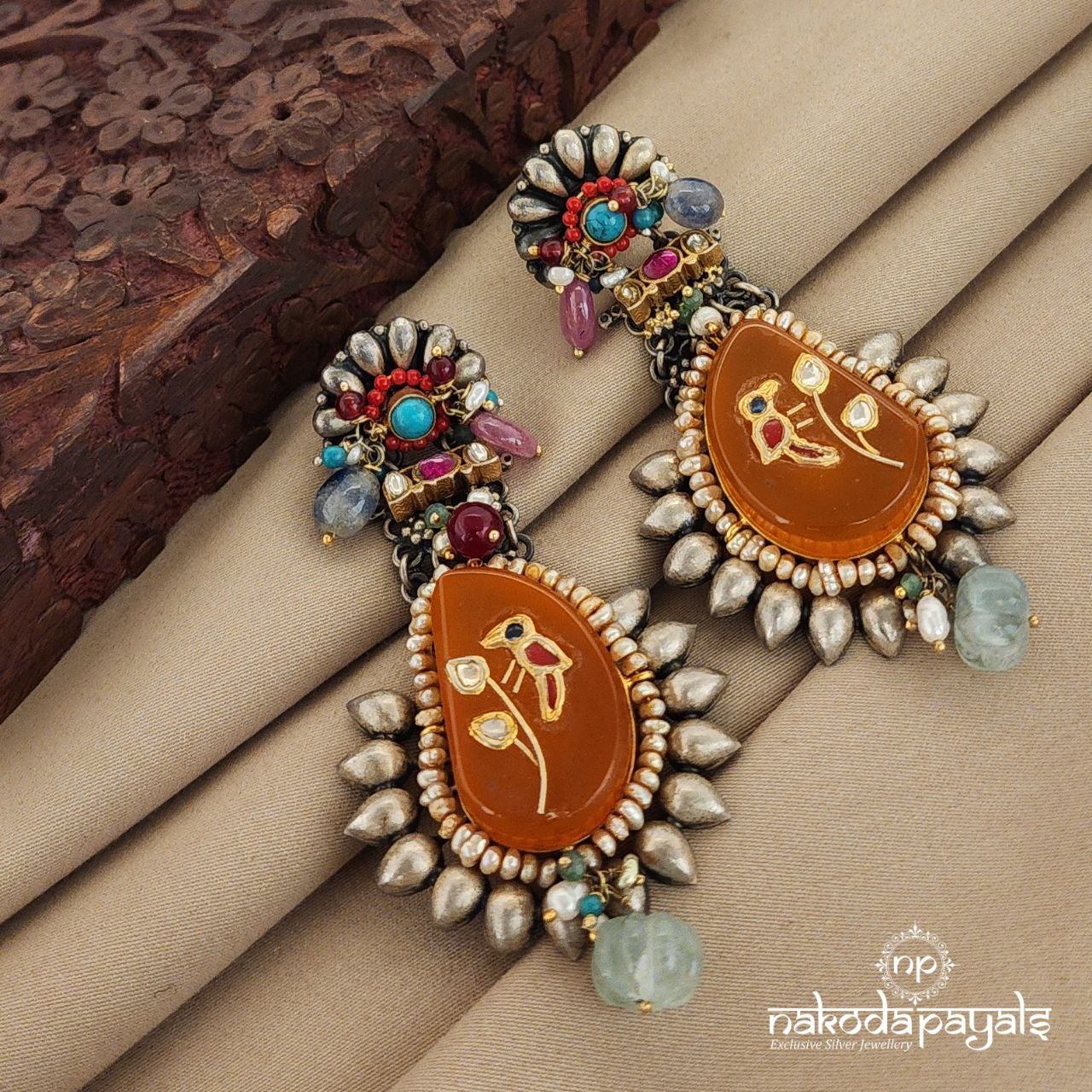 Moon Stone Kundan Chandbali (Dt1161)