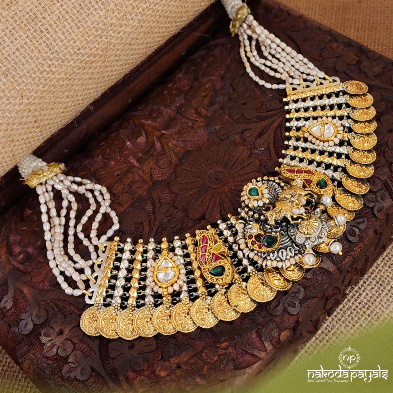 Contemporary Coin Kundan Neckpiece (N9897)