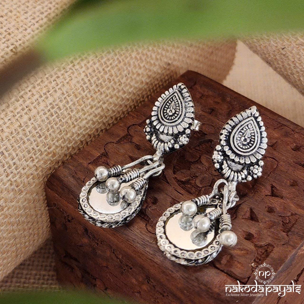 Tribal Drop Glass Chandbali (C7964)