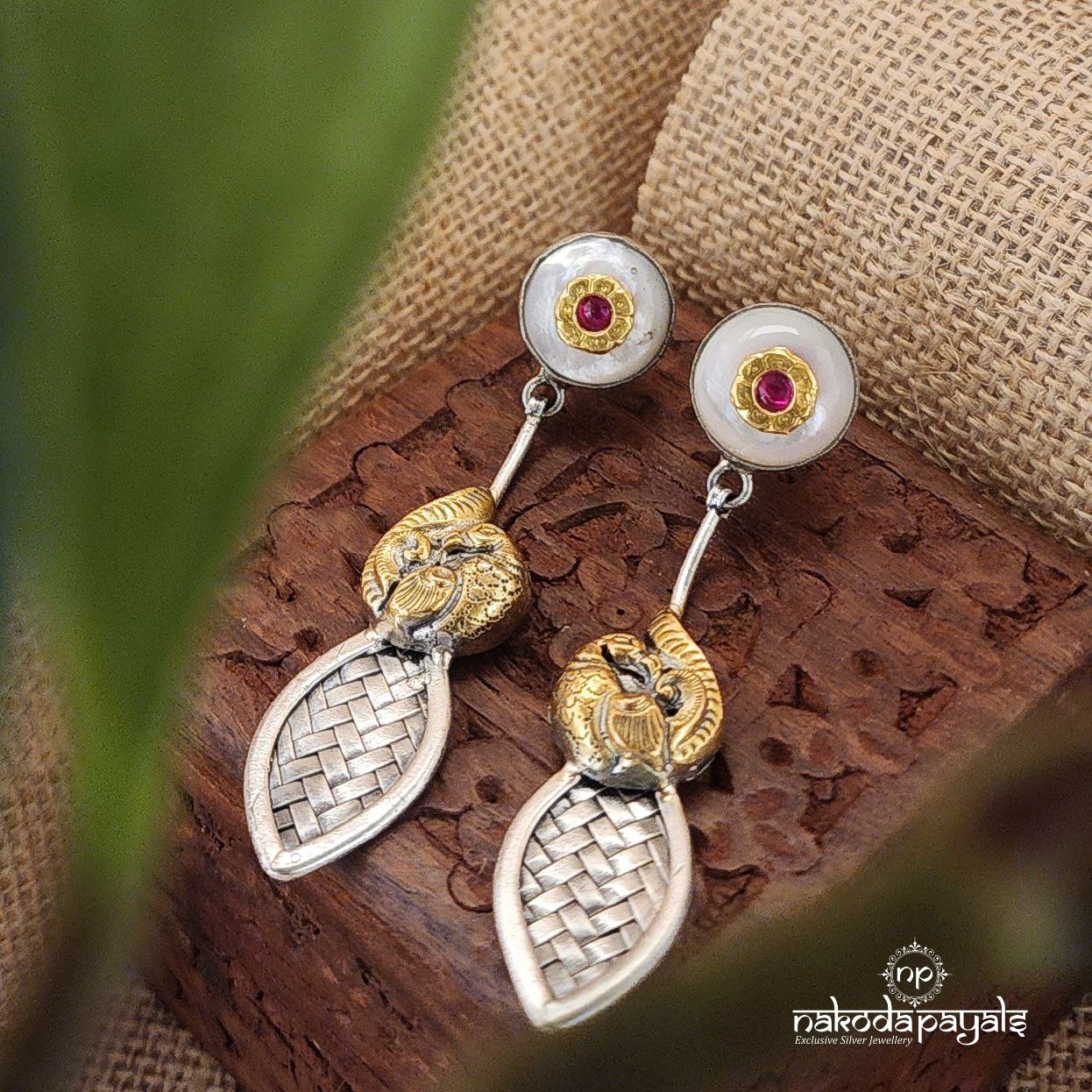 Leaflet Peacock Earrings (Dt1198)