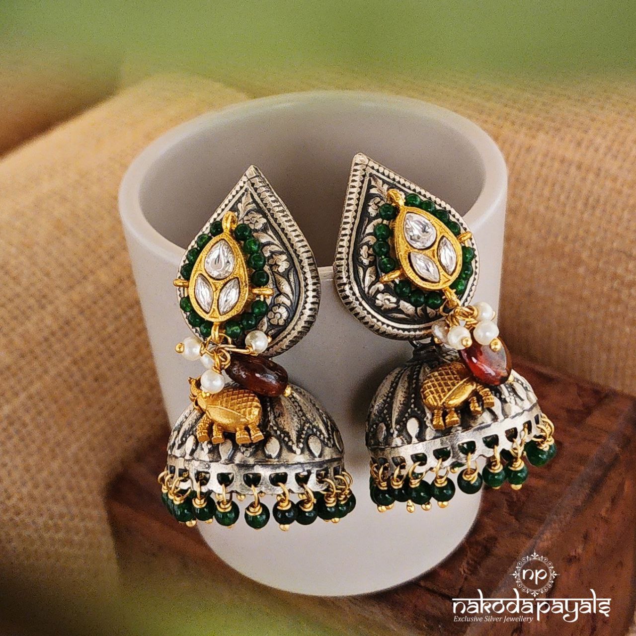 Drop Stud Dual Tone Jhumka (Dt1213)