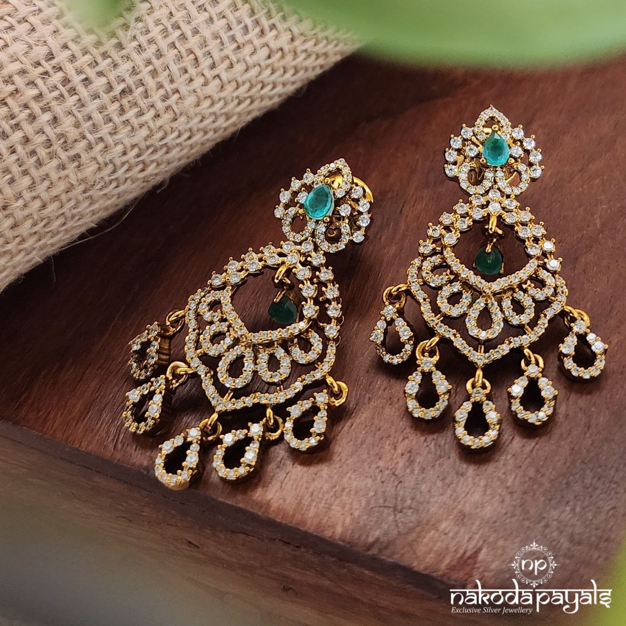 Multi Drops Victorian Chandbali (Ge8109)