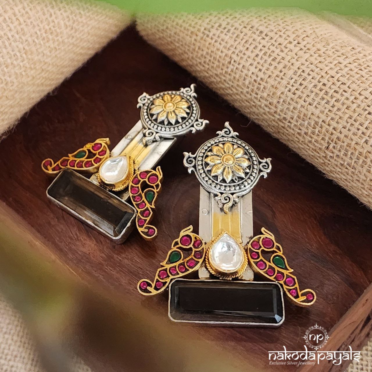Officious Dual Tone Earrings (Dt1261)