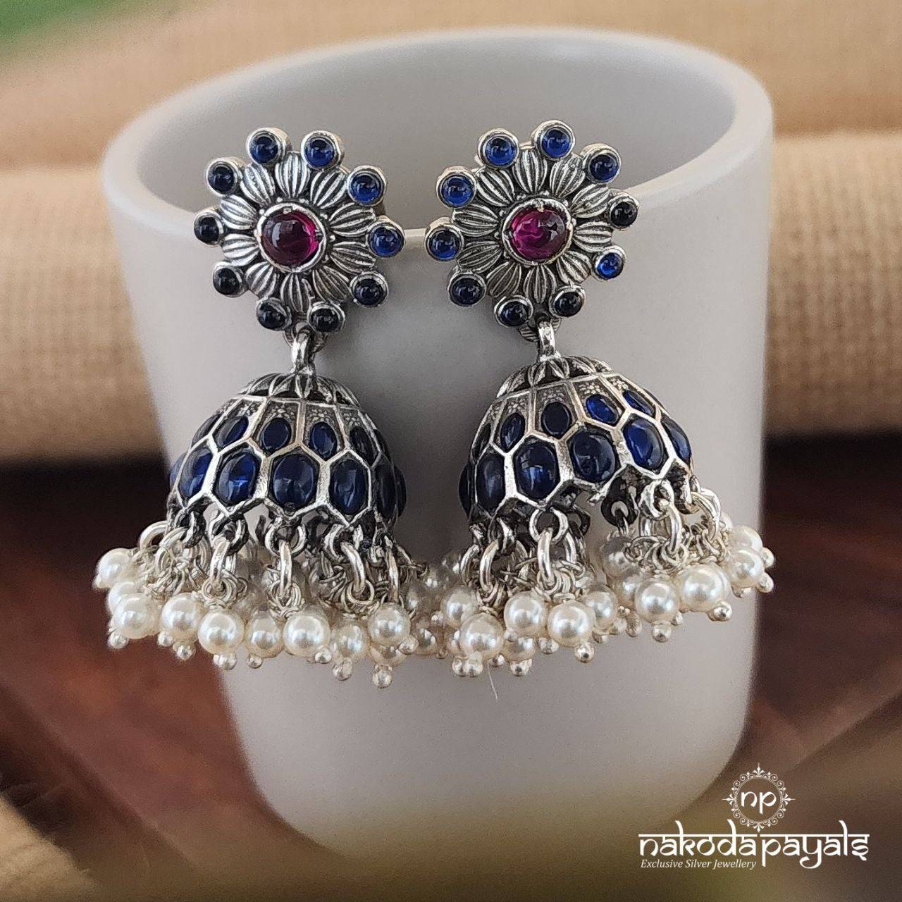 Elegant Flower Guttapusalu Jhumka (J7955)