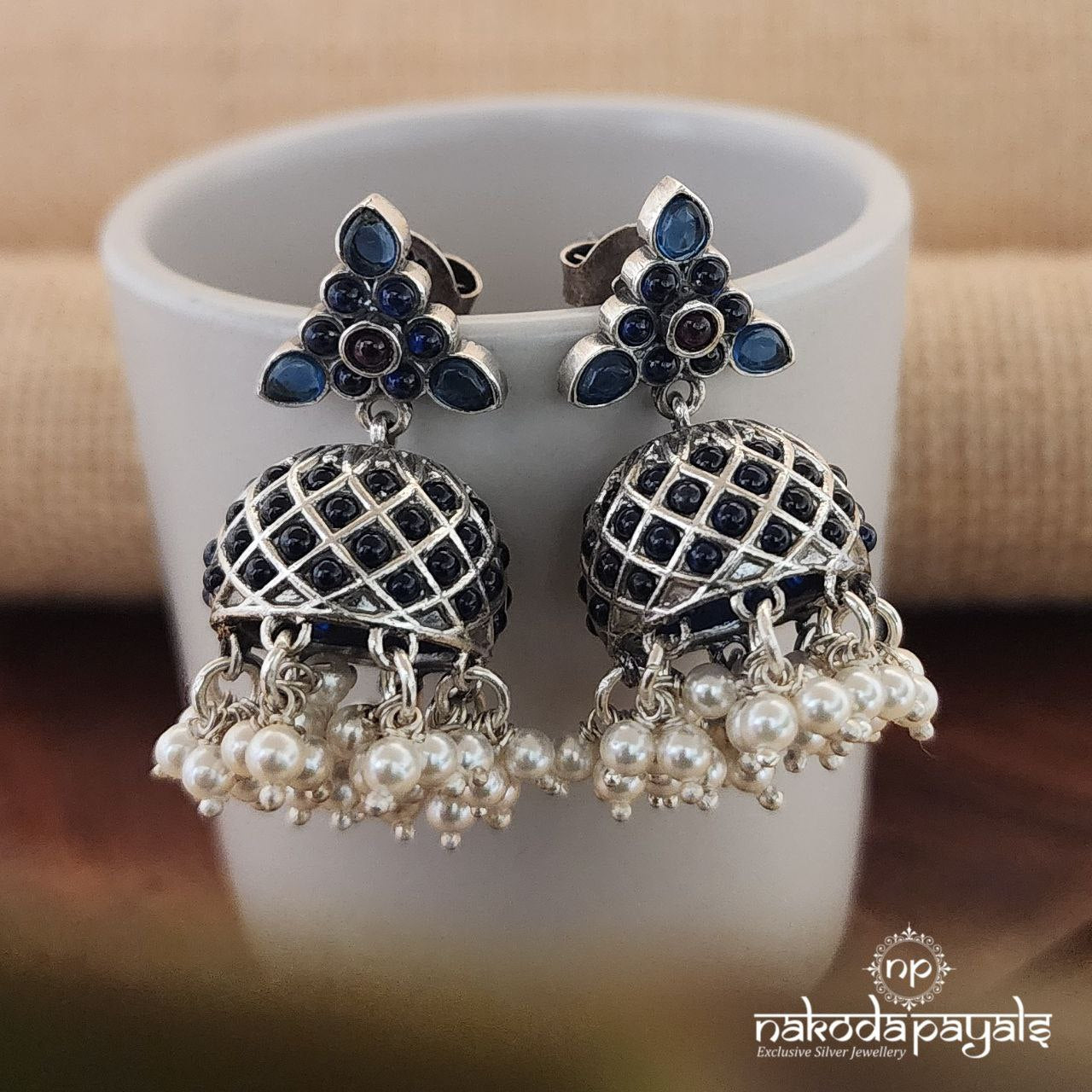 Blissful Blue Jhumka (J9759)