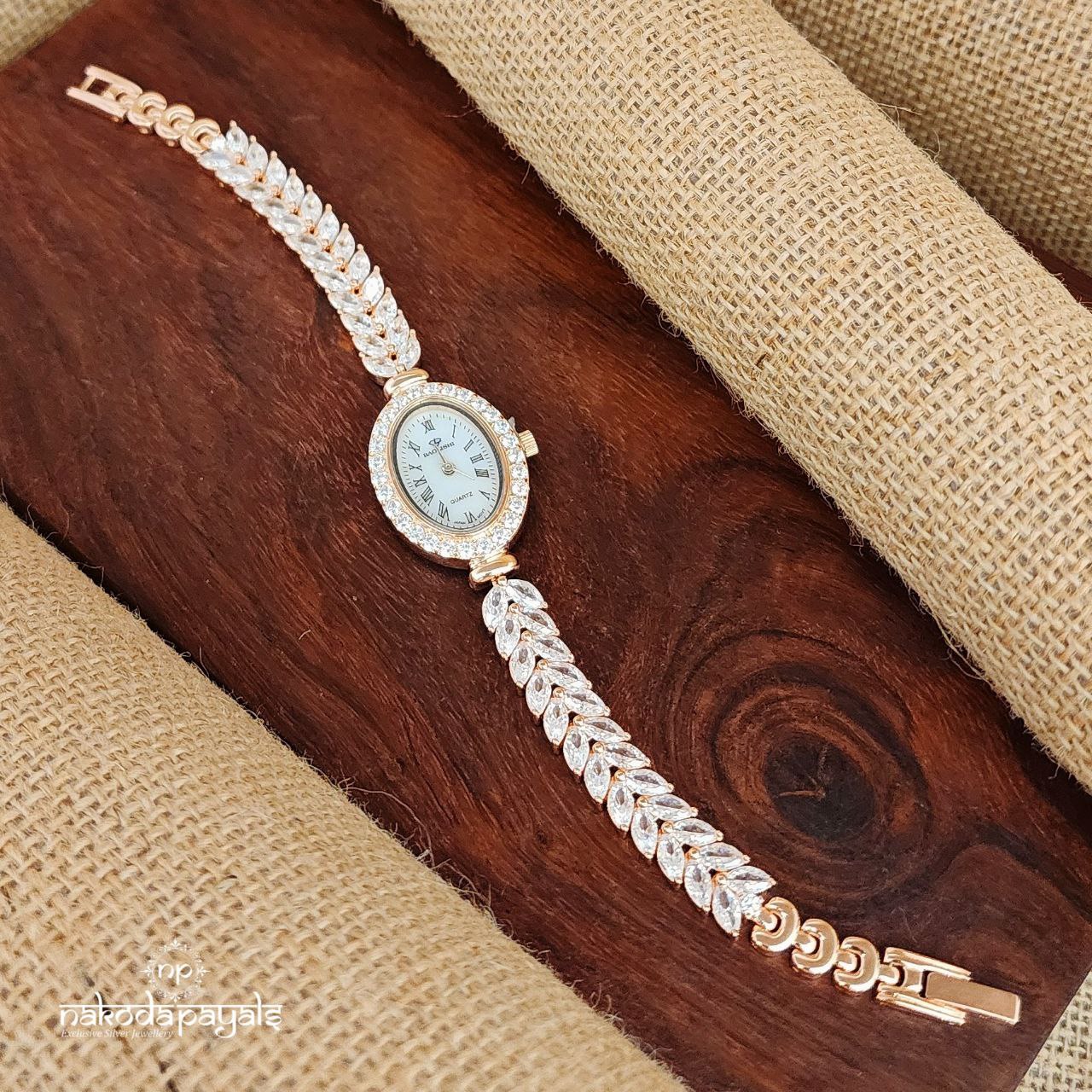 Leafy Twig Rose Gold Watch (W0164)