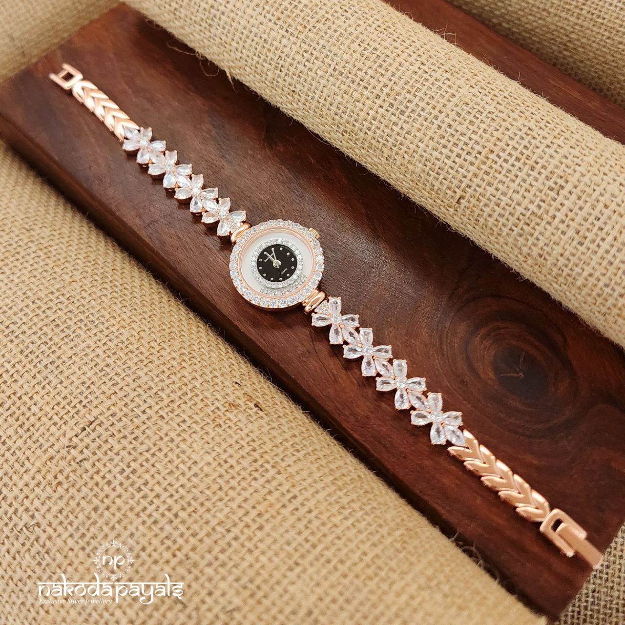 Movable Diamonds Rose Gold Watch (W0167)