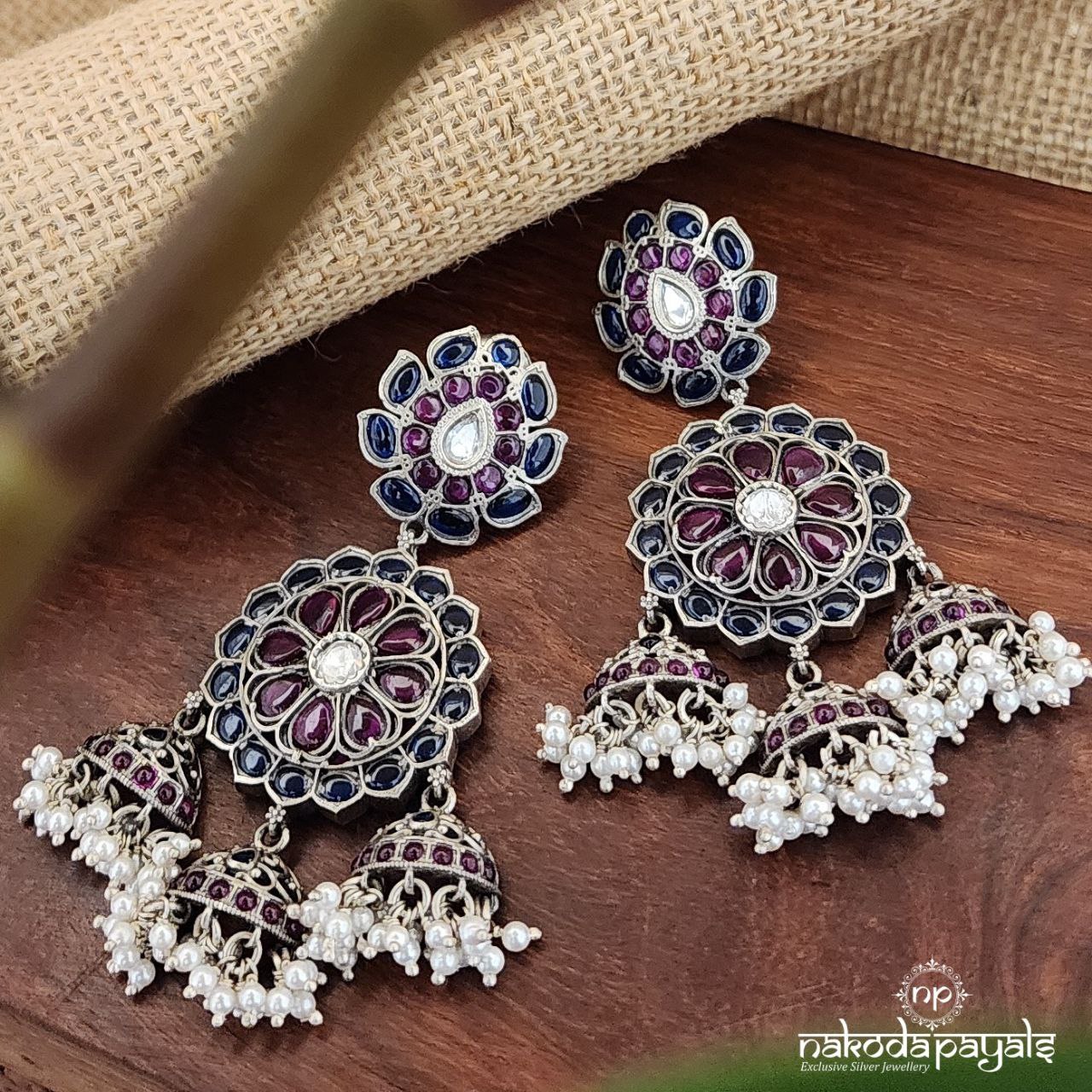 Triple Jhumka Chandbali (C8138)