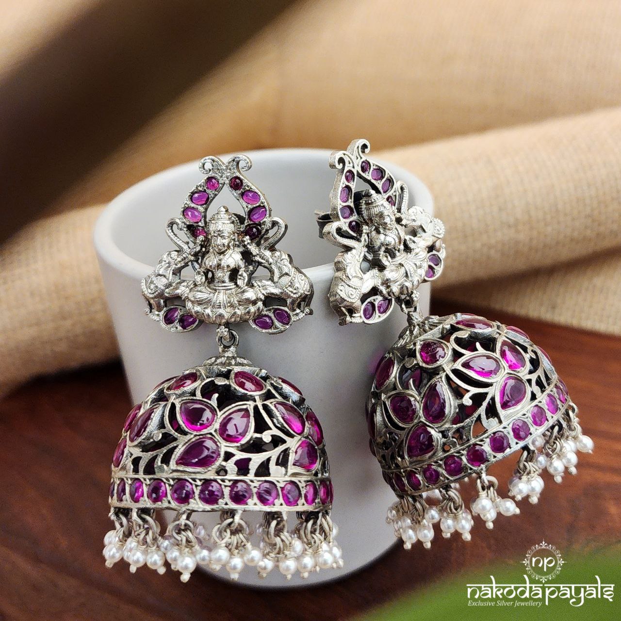 Big Bell Pink Lakshmi Jhumka (J7980)