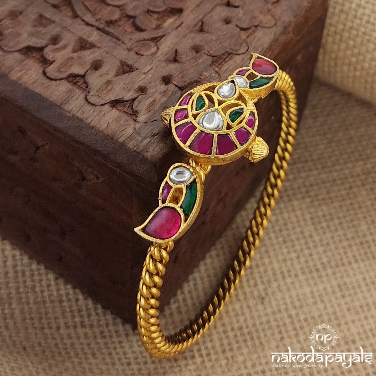 Kundan Moon Sturdy Rope Screw Kada (2.6) (Gk2671)