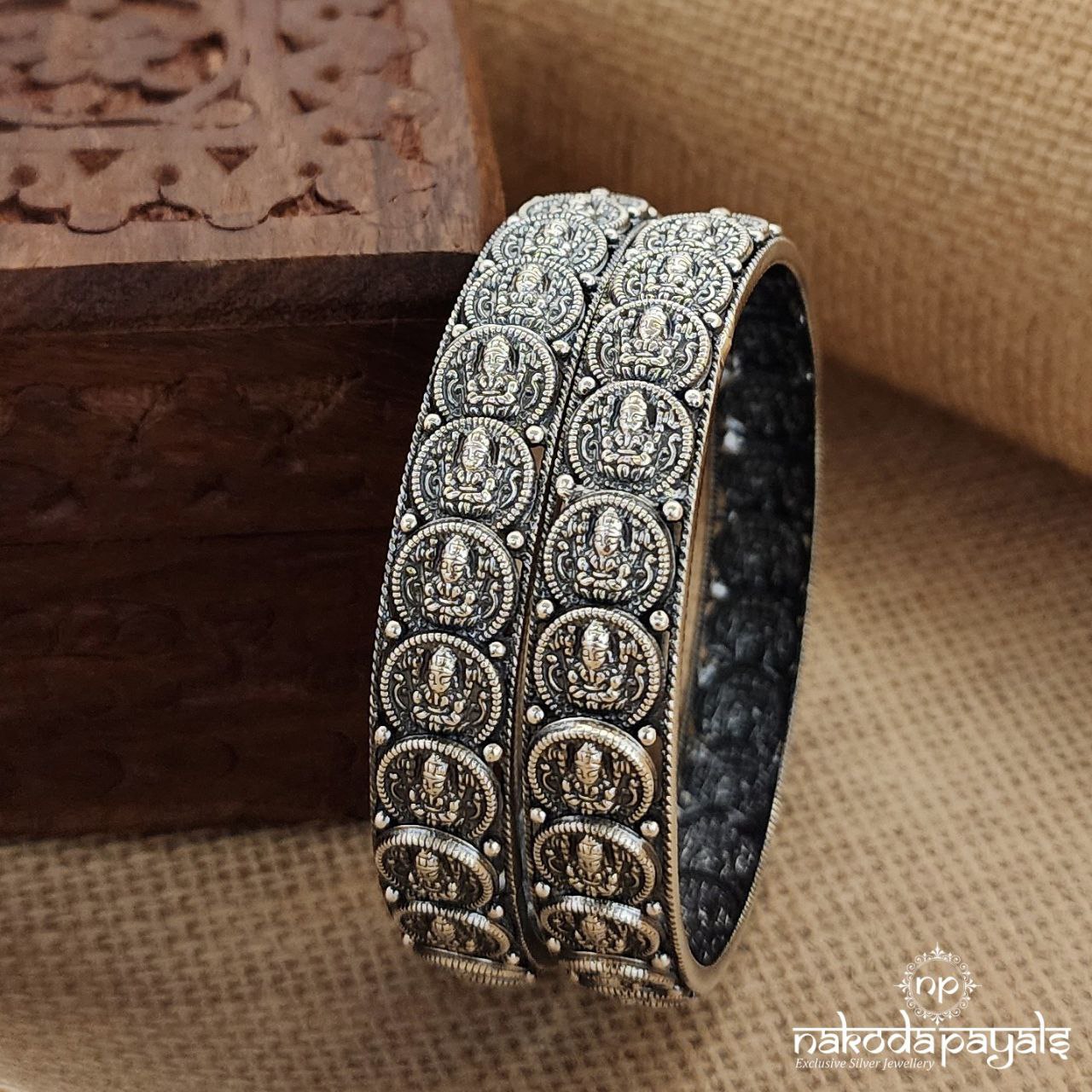 Overlapping Lakshmi Coin Bangle Pair(K4007)