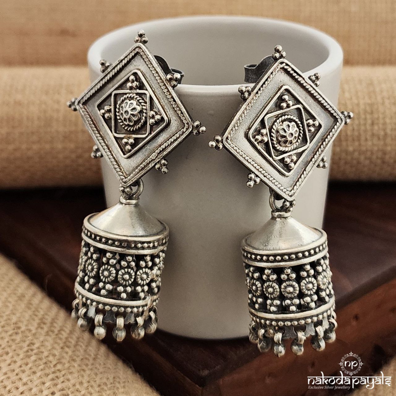 Tribal Square Stud Jhumka(C3449)