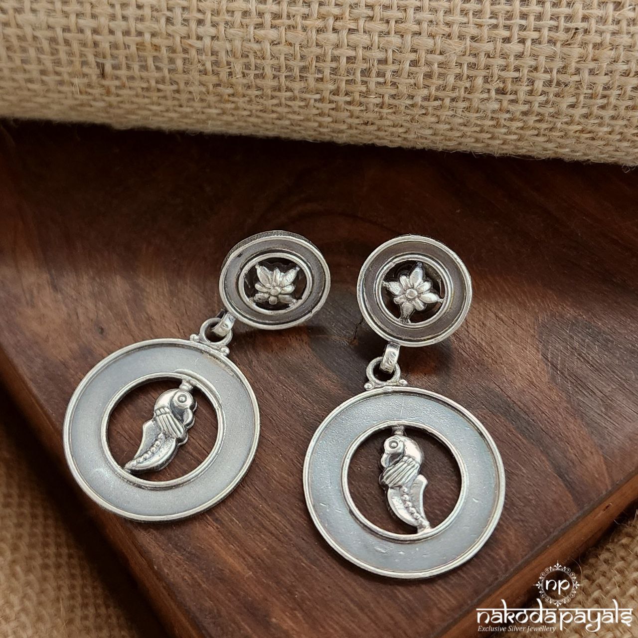 Floral Shy Peacock Chandbali(C3467)