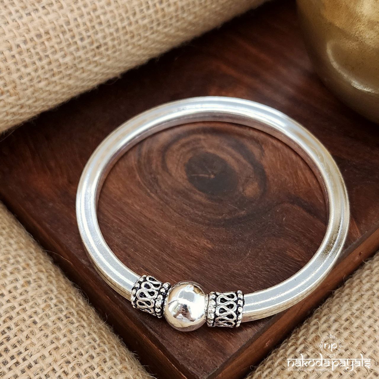 Oxidised Ball Openable Kada (K5276_79)