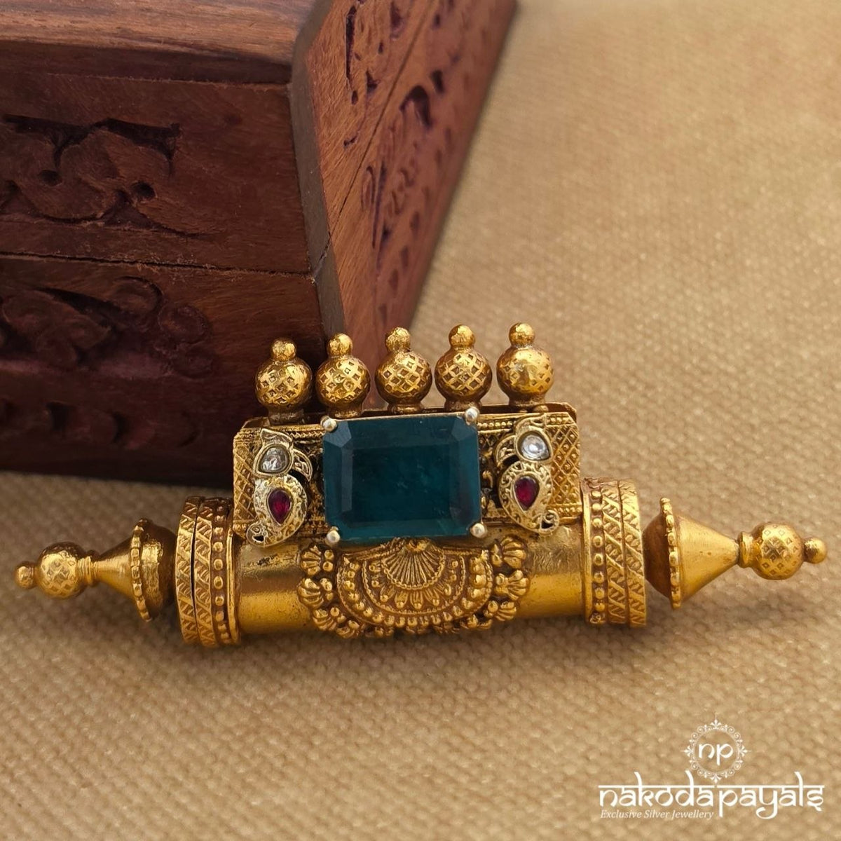 Emerald Green Cube Tabiz Pendant (Gp2619)