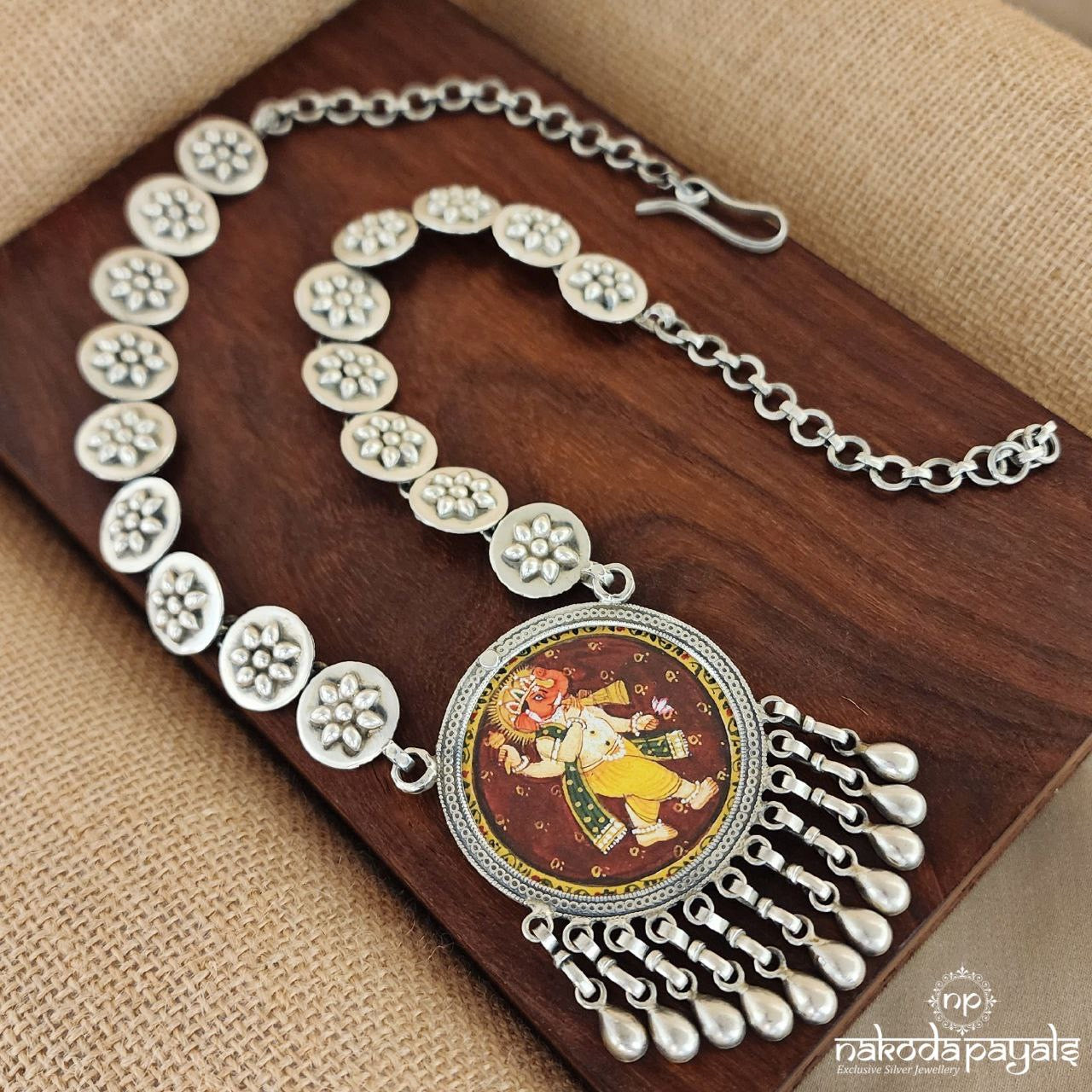 Vinayak Charm Painted Neckpiece (N10388)