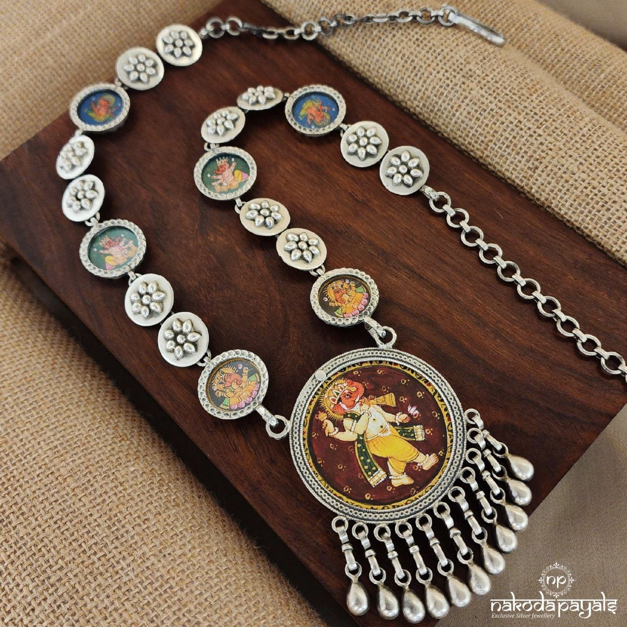 Divine Trunk Ball Drops Painted Neckpiece (N10394)