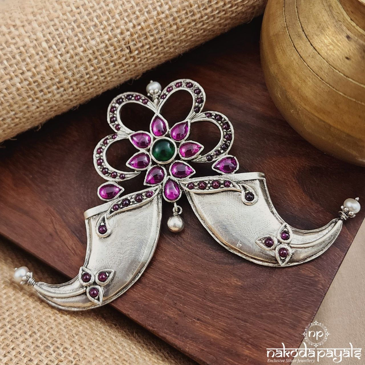 Pink Floral Puligore Pendant (P2383)