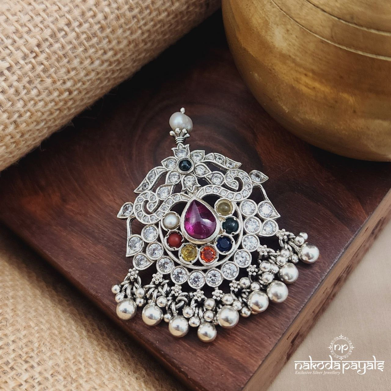 Navaratna Ball Drop Pendant (P2379)