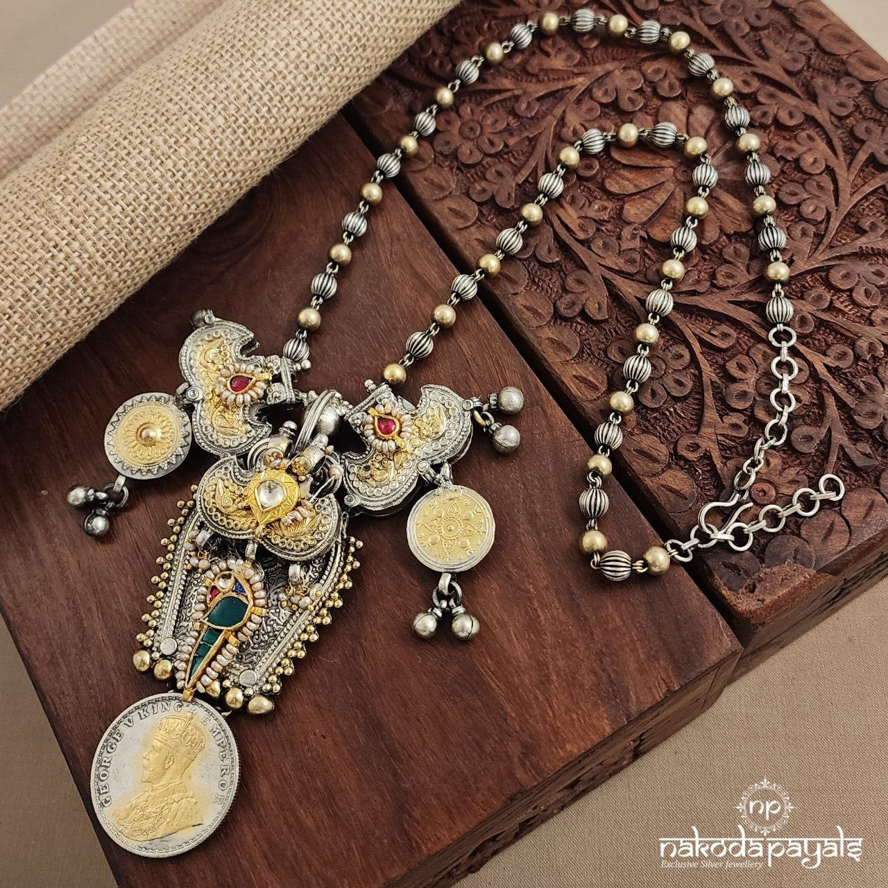 Pretty Birdie Dual Tone Neckpiece (N10497)